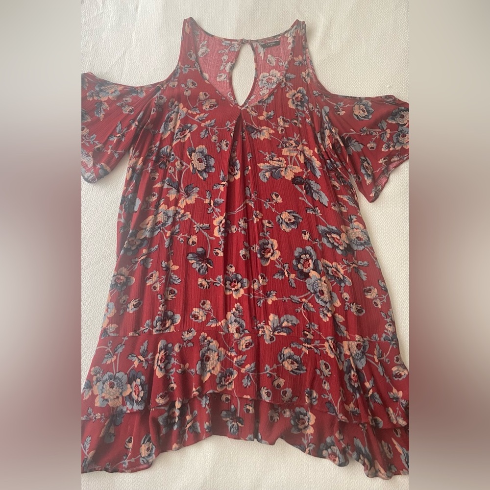 Red flower dress